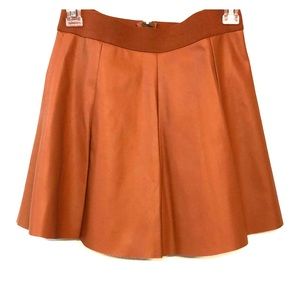 Leather school girl skirt